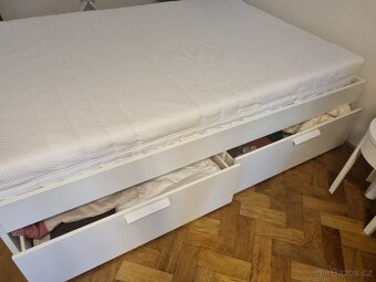 140x200cm skoro nová postel Ikea s matrací, roštem atd. - 8