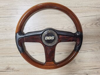 Velmi vzácný volant BBS, kůže, dřevo, W123, W124, W201, E28 - 8