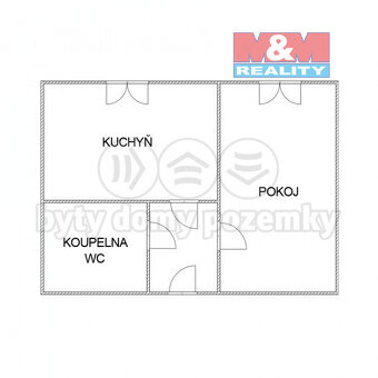 Pronájem bytu 1+1, 30 m², Pardubice, ul. Na Okrouhlíku - 8