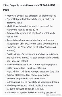 Aku čerpadlo parside nové - 8