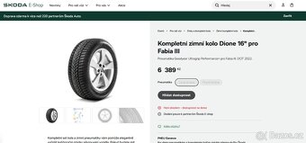 NOVÁ zimní sada ŠKODA Fabia 3,Rapid 5x100 R16 pneu 215/45/16 - 8