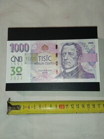 Bankovky 1000, 100 a 6 ks 20 korun - každá jiná - 30 výročí - 8