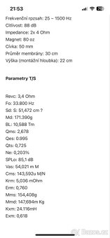 Reproduktor subwoofer - 8