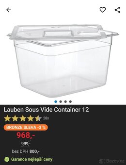 Sous vide Lauben včetně plastové nádoby a držáků - 8