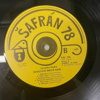 Jaroslav Hutka Minulost mává nám Šafrán – top stav+podpis - 8