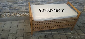 Dřevěná lavička s úložným prostorem - 8