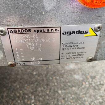 Přívěsný vozík Agados NP2 - 8