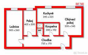 Prodej bytu 3+1, 67 m², České Velenice, ul. Komenského - 8