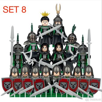 Figúrky Rytieri 5 (8ks) typ lego, nové, nehrané - 8