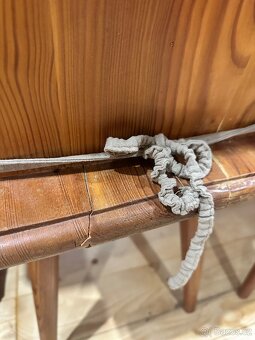 Selský jídelní set – masivní stůl, velká rohová lavice + 3 ž - 8