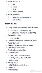 Zesilovač Pioneer SA 710 - 2x65W/8Ohm - 8