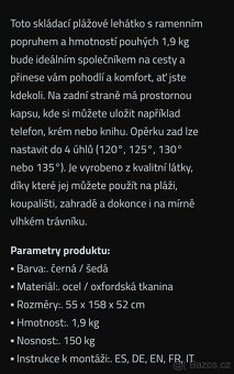 2x plážové lehátko - 8