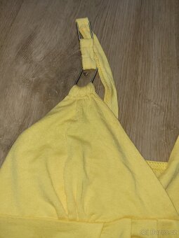 Nové dámské sexy žluté tílko na ramínka nátělník vel M - 8