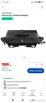 Grillmeister plynový gril s hořákem Memphis nový - 8