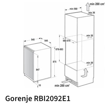 Vestavná lednice s mrazákem Gorenje - 8