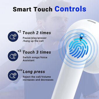 Bezdrátová sluchátka Godyse J90 – Bluetooth 5.3, ENC, IPX6 - 8