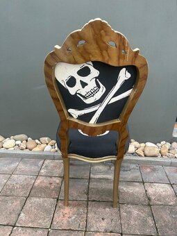 Starožitné barokní židle 6ks. - 8