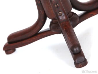 Klavírní, výškově stavitelná židle, stolička THONET No.3 - 8