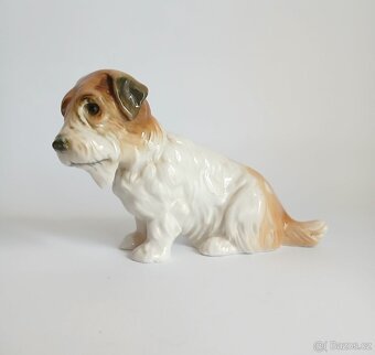 Starožitná porcelánová figura pejska - ENS - Německo - 8