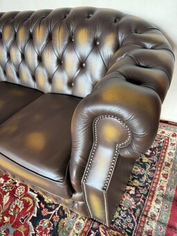 ,kožená pohovka originál Chesterfield, 4673 - 8