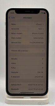 iPhone 12 Mini 256GB White, 100% Baterie - 8