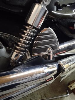 Masívní chrom plotny řidiče spolujezdce chopper,cruiser. - 8