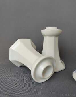 Nádherný modrobílé porcelánové dětské svícny - 8