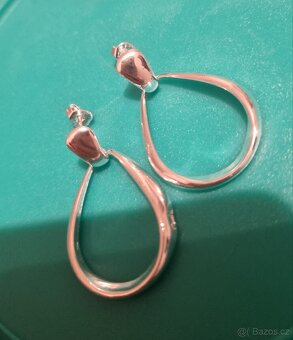 Nové dámské stříbrné náušnice oválné ovály 925 duté - 8