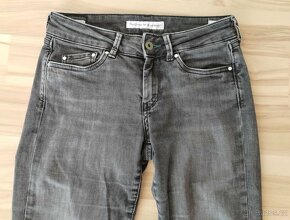 Dámské skinny rifle džíny Pepe Jeans Pixie šedé 27/30 - 8