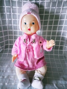 👶🎀RETRO VELKÁ PANENKA MIMINKO - PLASTOVÁ 70. LÉTA - 8