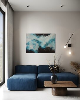 Abstraktní obraz Modrý anděl 120x80cm - 8