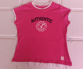 Růžové bavlněné tričko vel. 44 XXL zn. Authentic - 8
