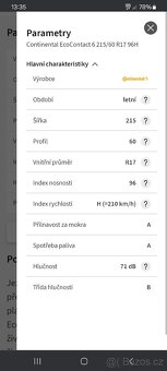 Nové letní pneumatiky Continental 17' - 8