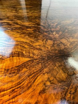 Starožitný jídelní stůl – Art Deco – rozkládací, hruška - 8