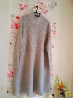 Moc teplé pletené šaty 46/48 - 8