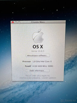 MacBook Air5,2 - nová originální baterie, bez vad - 8