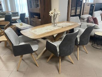 Masivní jídelní stůl Mango – 180 cm, hvězdová podnož - 8