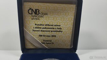 Stříbrná pamětní 500kč mince. Ze série Slavné Dopravní Prost - 8