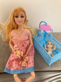 těhotná panenka barbie +ken+výbava - 8