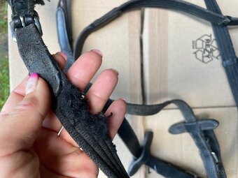 Anglická uzdečka včetně nánosníku vel.Pony - 8