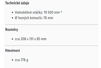 Aku bruska V20 Parkside - 8