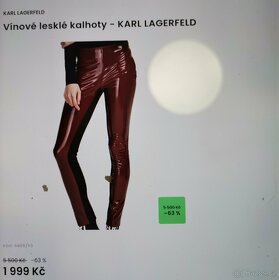 Vínové lesklé kahoty Karl Lagerfeld - 8