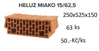 Cihly HELUZ PLUS 44, HELUS 11,5 broušená, HELUZ MIAKO a jiné - 8