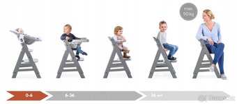 HAUCK Alpha+ Jídelní židlička 6 m do 90 kg 77x56x48 cm, buk - 8