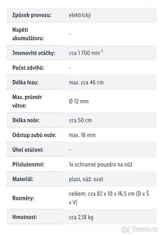 Elektrické nůžky na živý plot Parkside PHS 450 - 8