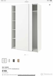 Ikea skříň Pax bílá 150x66x236cm - 8