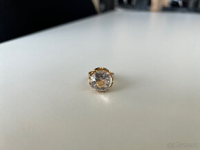 Prsten s broušeným sklem - stříbro 7,80 g - 8