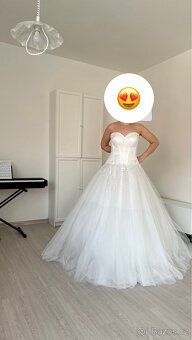 Č.008 Svatební šaty nové vel L-XL - 8