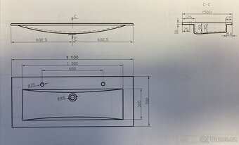 Umyvadlo se skříňkou a zrcadlem 110x50 - 8