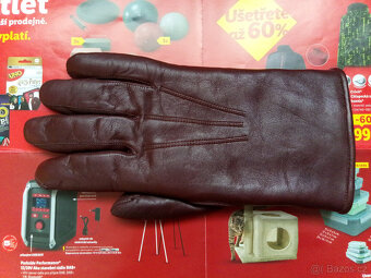 Rukavice kožené zimní s beránkem - 8